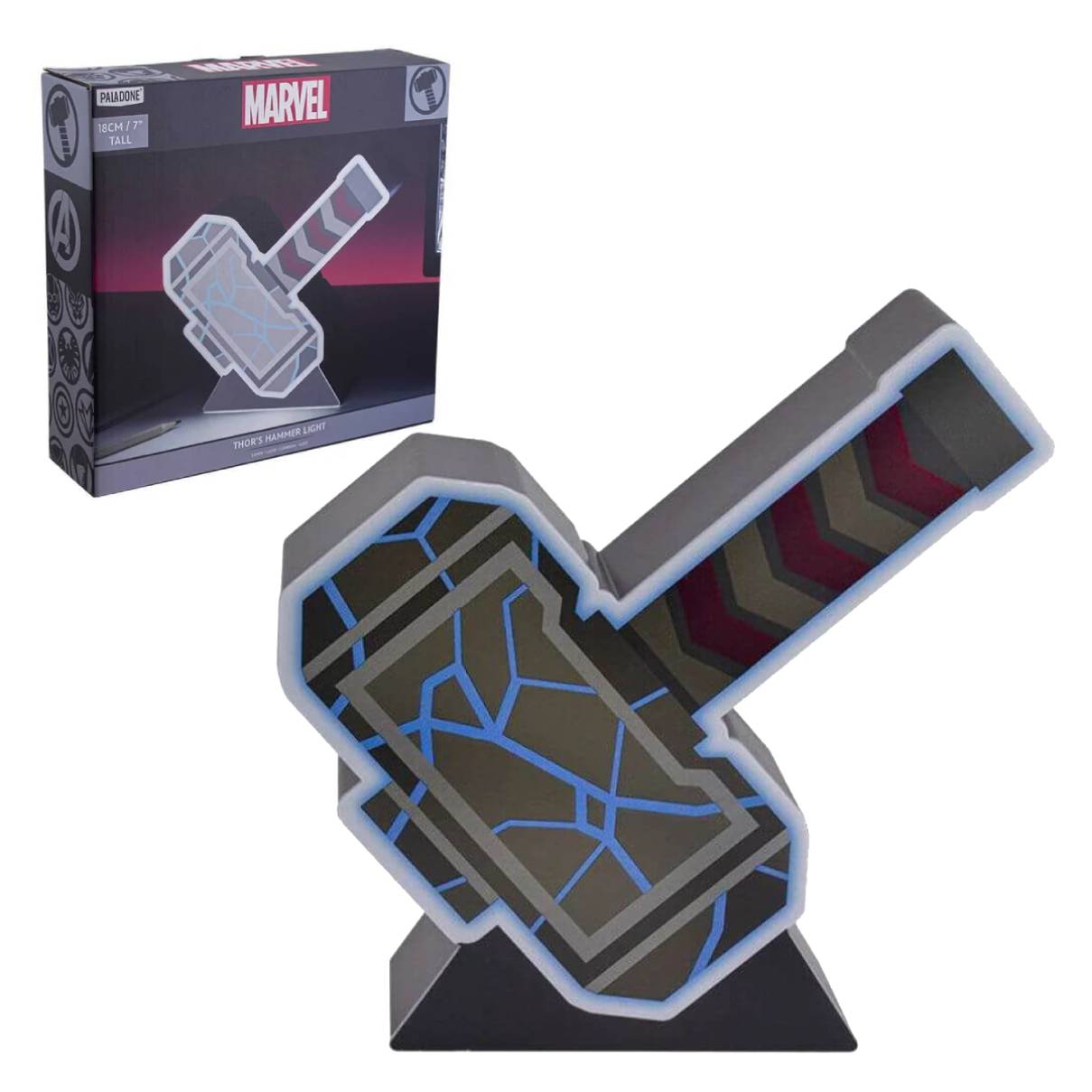 PALADONE MARVEL AVENGERS THORS HAMMER BOX LIGHT