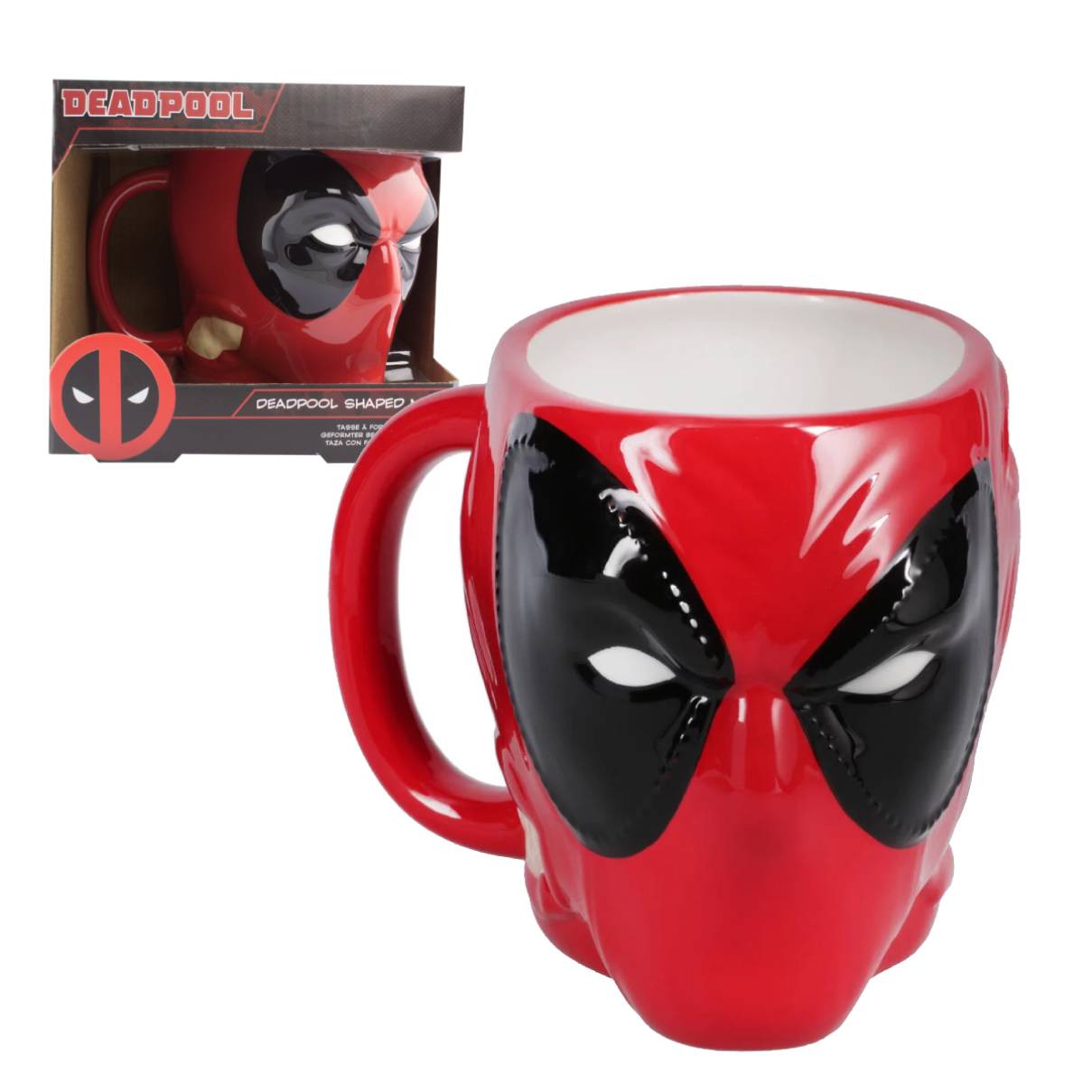 PALADONE MARVEL DEADPOOL SHAPED MUG PLASTIC FREE