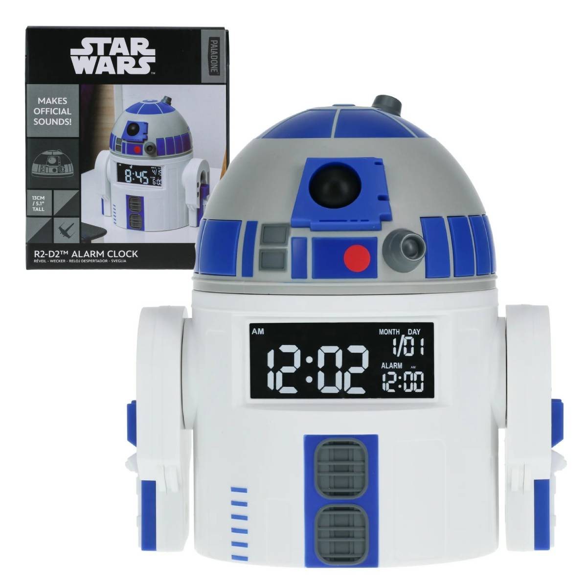 PALADONE MOVIES STAR WARS R2D2 ALARM CLOCK