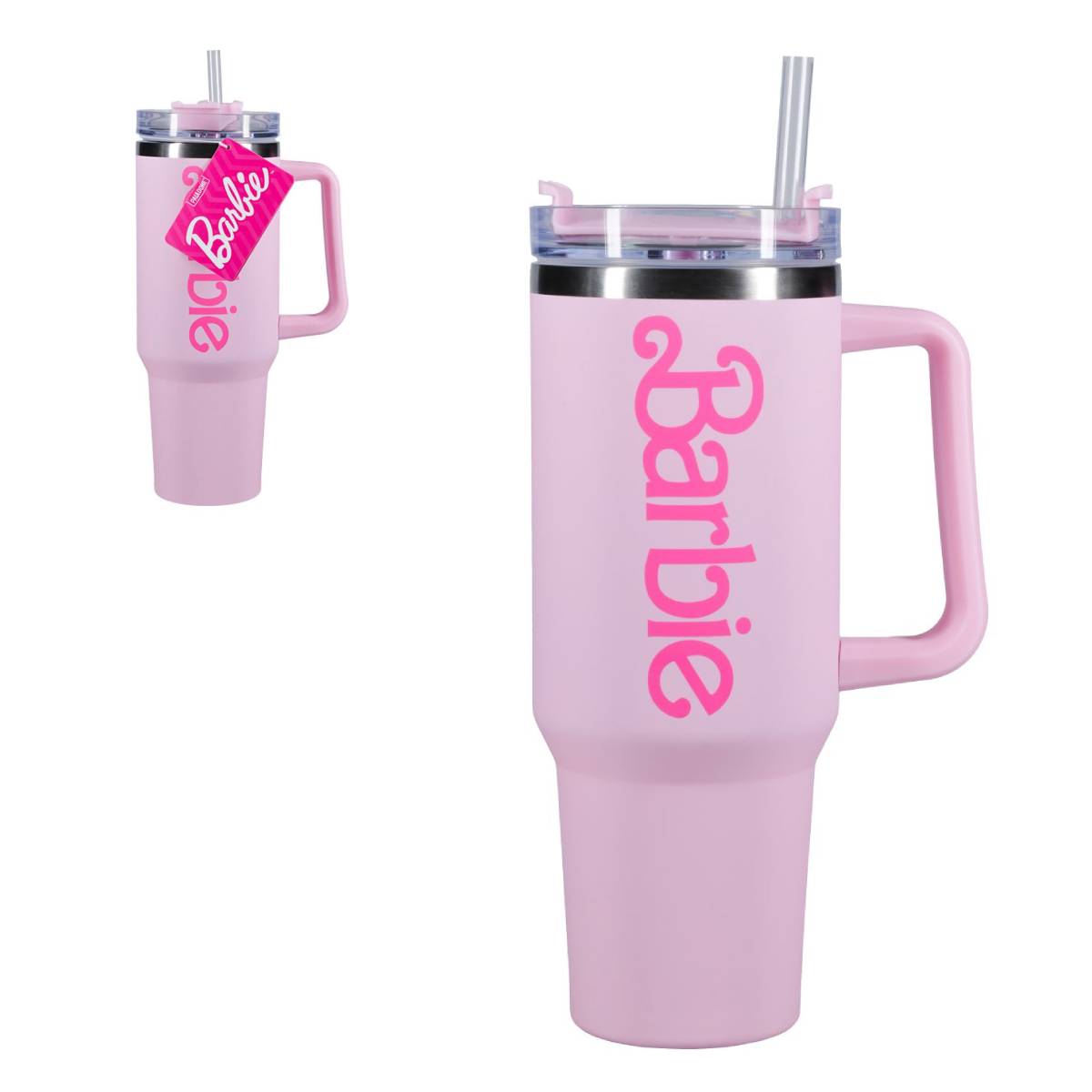 PALADONE RETRO MATTEL BARBIE XL 1200ML MULTIWAY TRAVEL CUP WITH STRAW