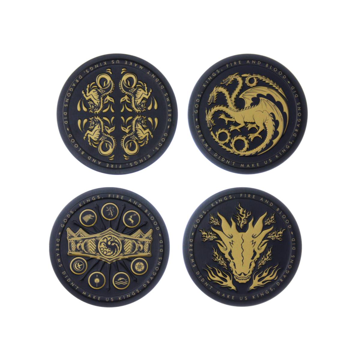 PALADONE TV SERIES HOUSE OF DRAGON METAL COASTERS