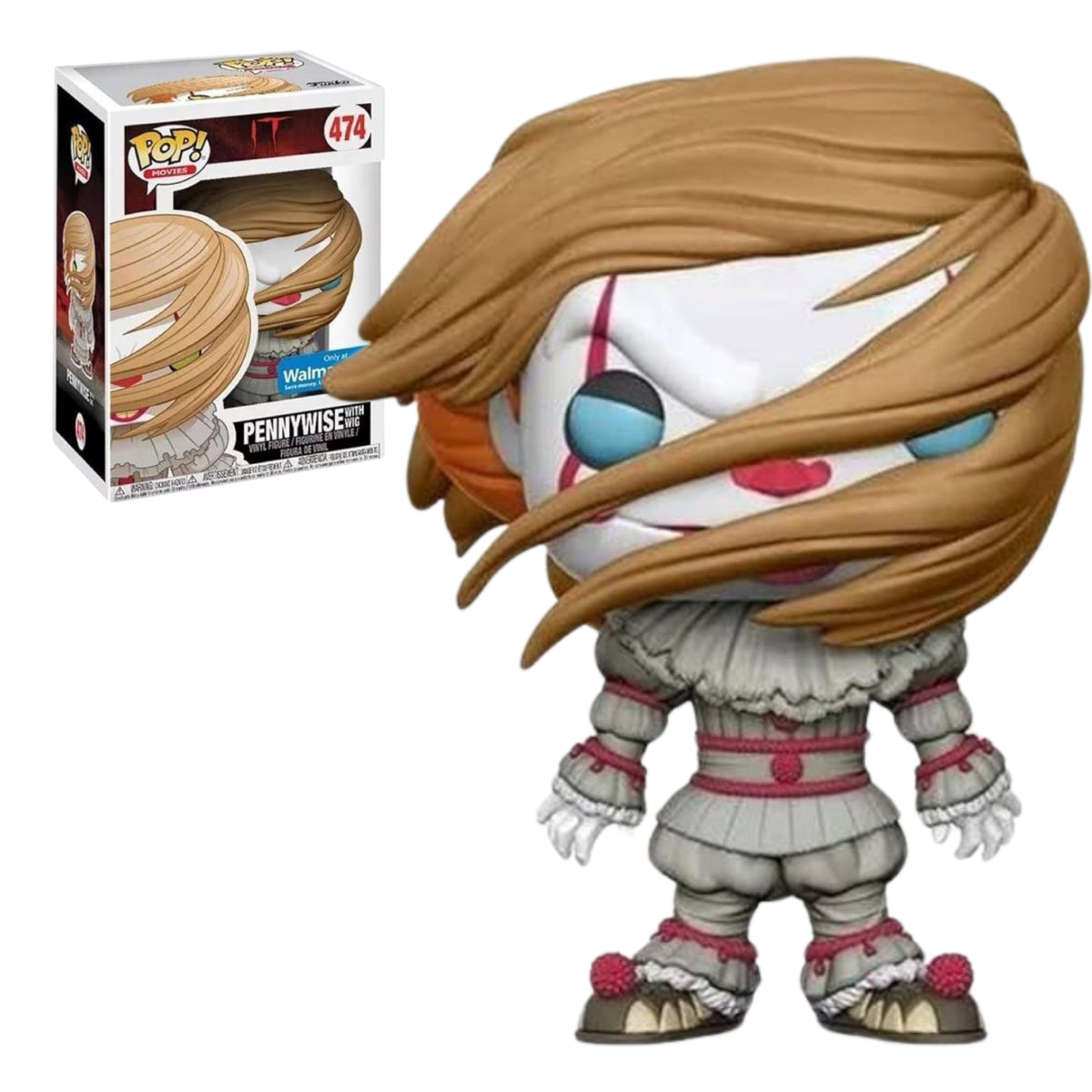 FUNKO POP MOVIES IT 474 PENNYWISE WITH WIG