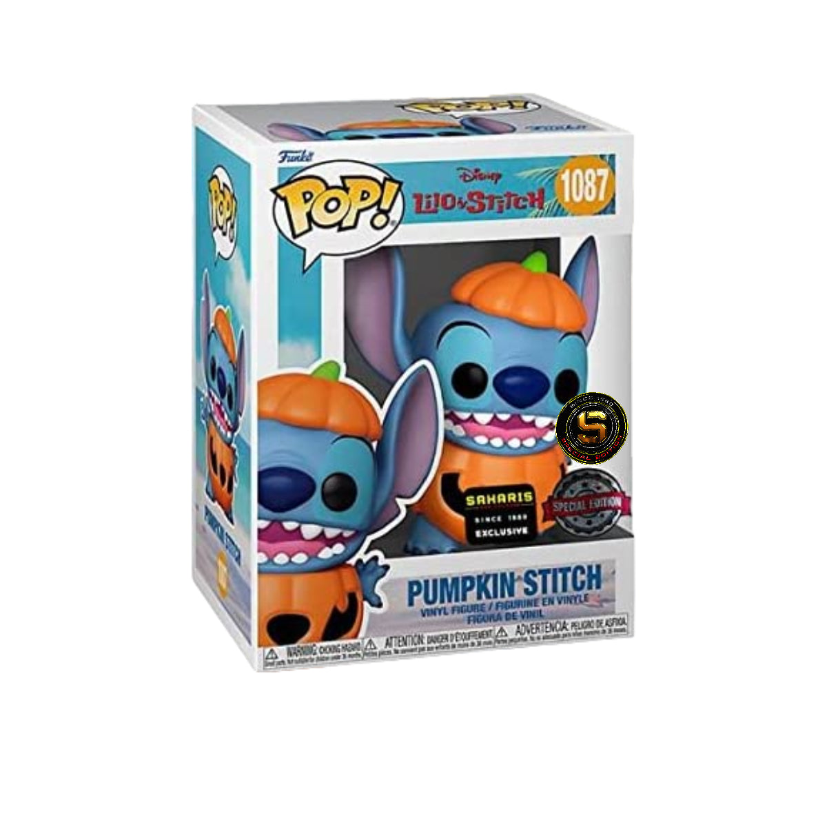 FUNKO POP DISNEY LILO & STITCH PUMPKIN STITCH 1087 EXCLUSIVO SAHARIS