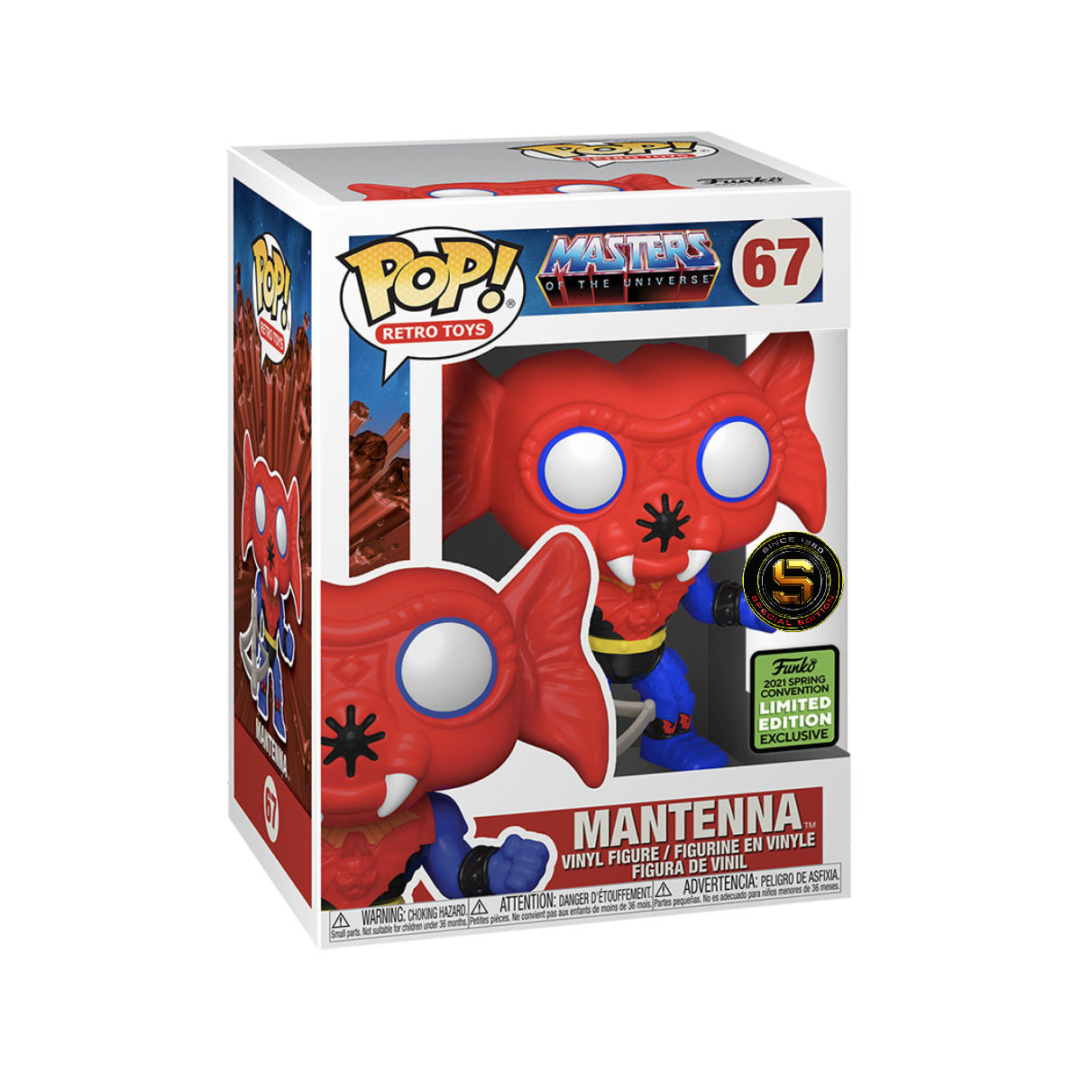 FUNKO POP RETRO TOYS MASTERS OF THE UNIVERSE MANTENNA 67 EXCLUSIVO SAHARIS