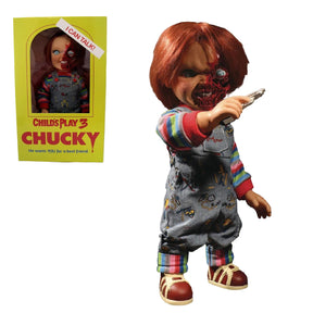 MEZCO CHILDS PLAY 3 PIZZA FACE CHUCKY 15 INCH DOLL