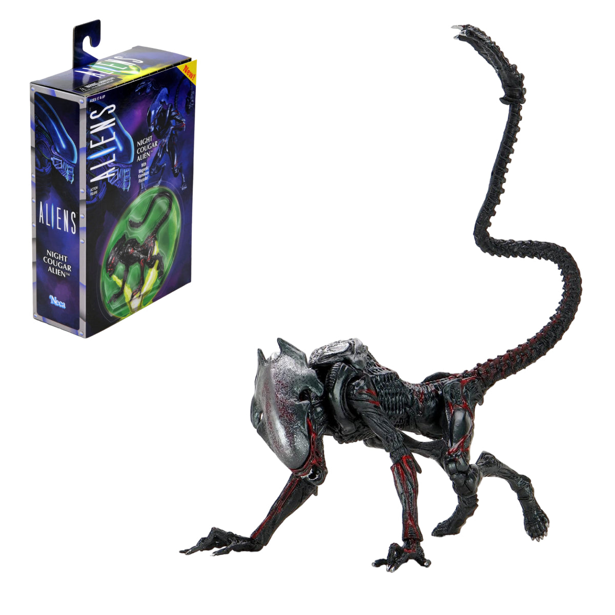 NECA KENNER TRIBUTE ALIENS NIGHT COUGAR ALIEN 7 INCH FIGURE