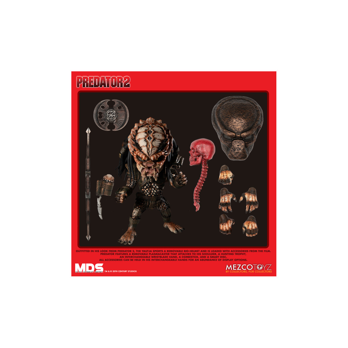 MEZCO TOYZ MDS MOVIES PREDATOR 2 DELUXE CITY HUNTER