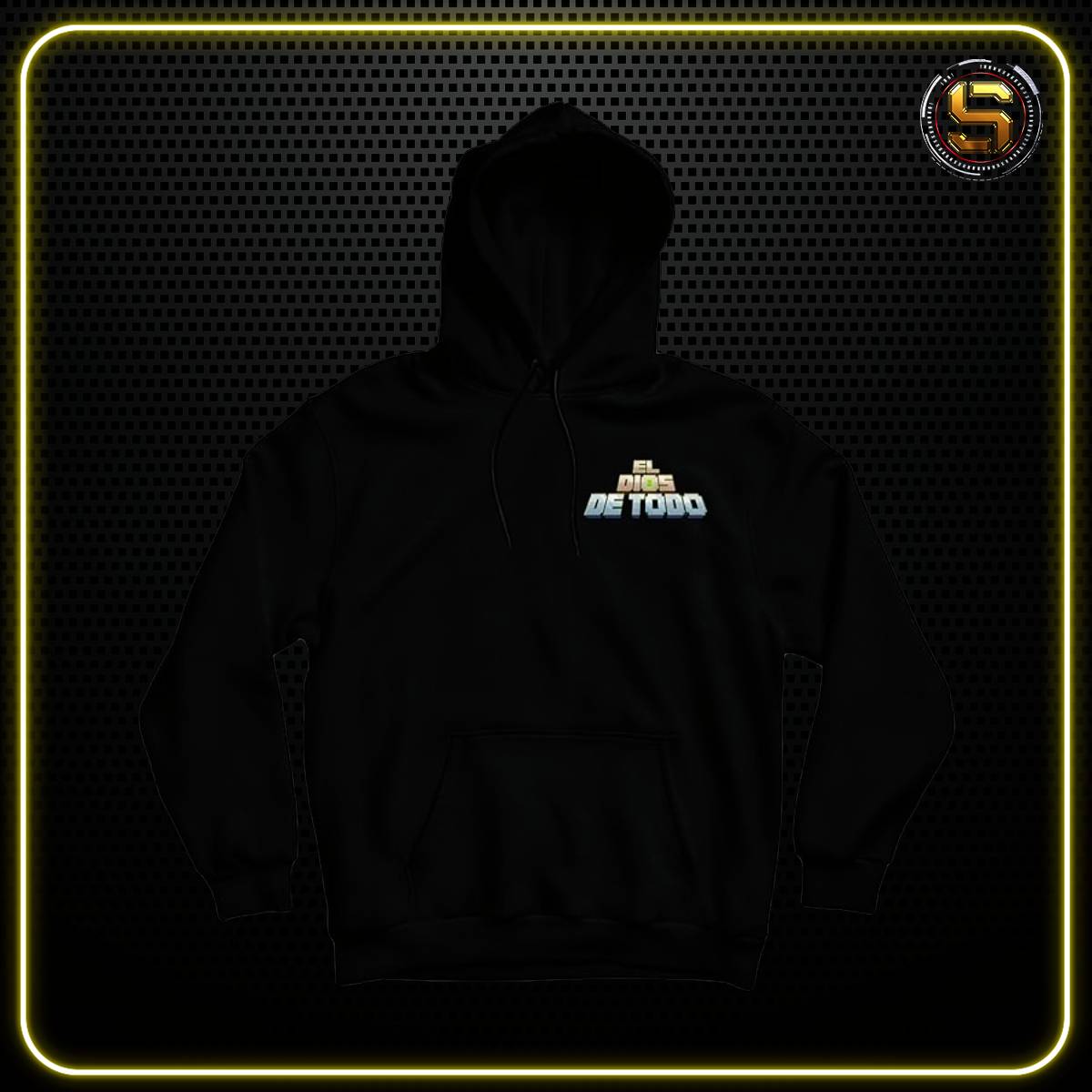 EDDT HOODIE EL DIOS DE TODO NEGRA