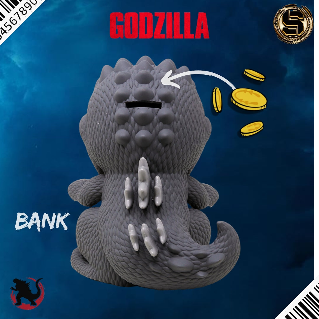 MONOGRAM MOVIES GODZILLA KAWAII FIGURAL PVC BANK