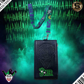 MONOGRAM DC BATMAN THE JOKER DELUXE LANYARD W/PASSPORT HOLDER