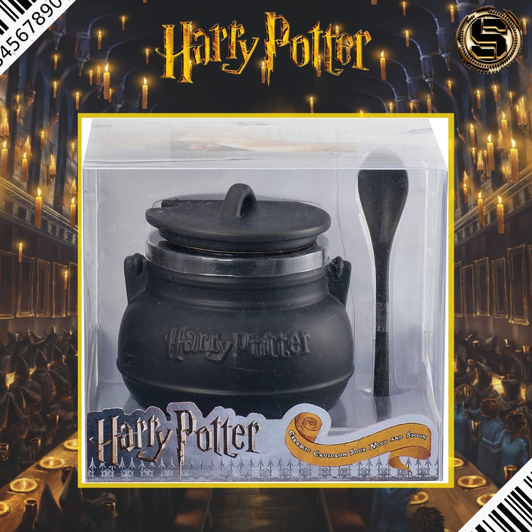 MONOGRAM HARRY POTTER CERAMIC CAULDRON MUG WITH SPOON