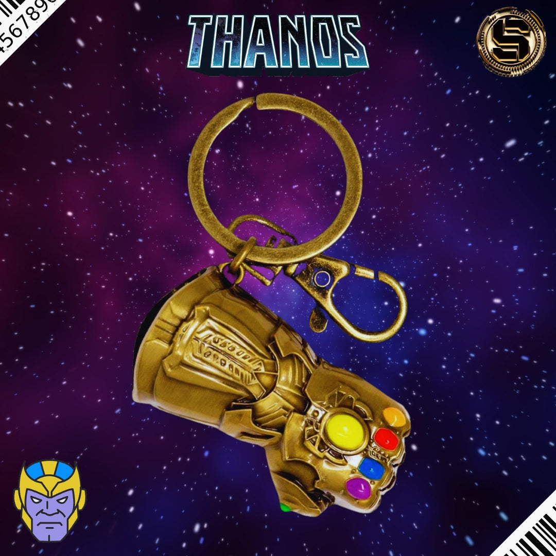 MONOGRAM MARVEL INFINITY GAUNTLET COLORED PEWTER KEY RING