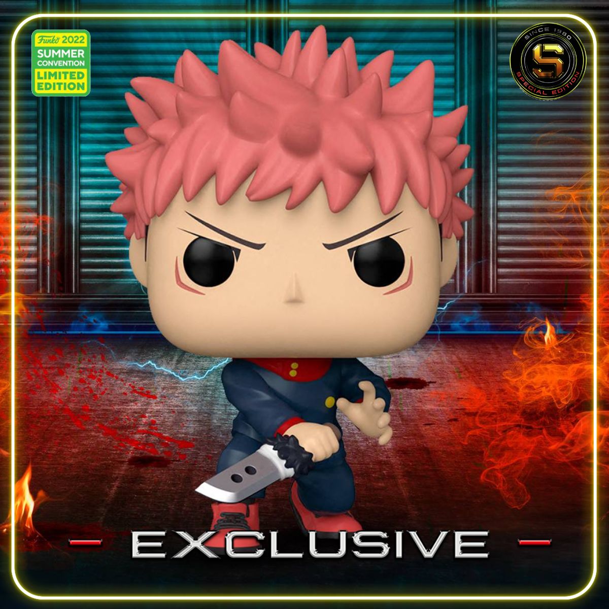 FUNKO POP ANIME JUJUTSU KAISEN YUJI ITADORI W/SLAUGHTER DEMON 1163 SDCC 2022 EXCLUSIVO SAHARIS