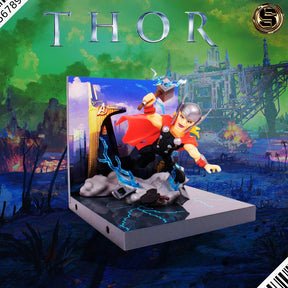 LOYAL SUBJECTS SUPERAMA MARVEL THOR FIGURAL DIORAMA