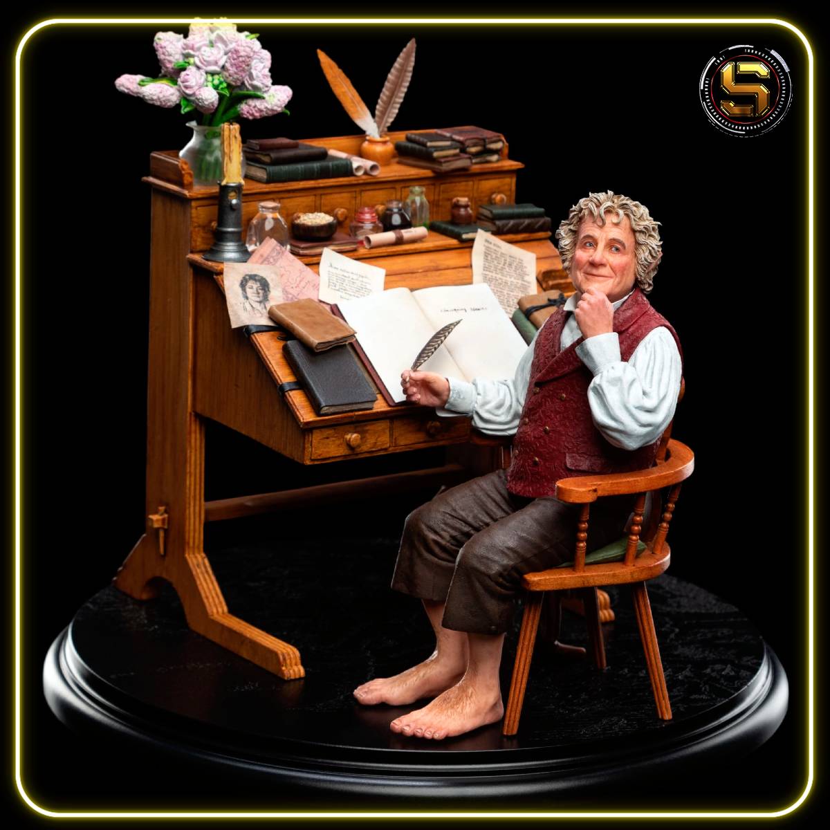 WETA THE LORD OF THE RINGS BILBO BAGGINS AT DESK 1/6 SCALE STATUE