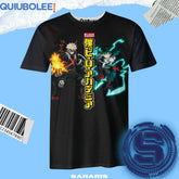 QUIUBOLEE PLAYERA MY HERO ACADEMIA DEKU Y BAKUGO RIVALIDAD