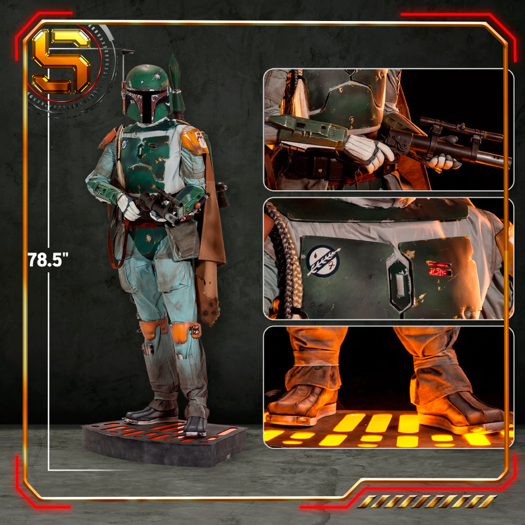 SIDESHOW STAR WARS BOBA FETT EMPIRE STIRKES BACK LIFE SIZE STATUE