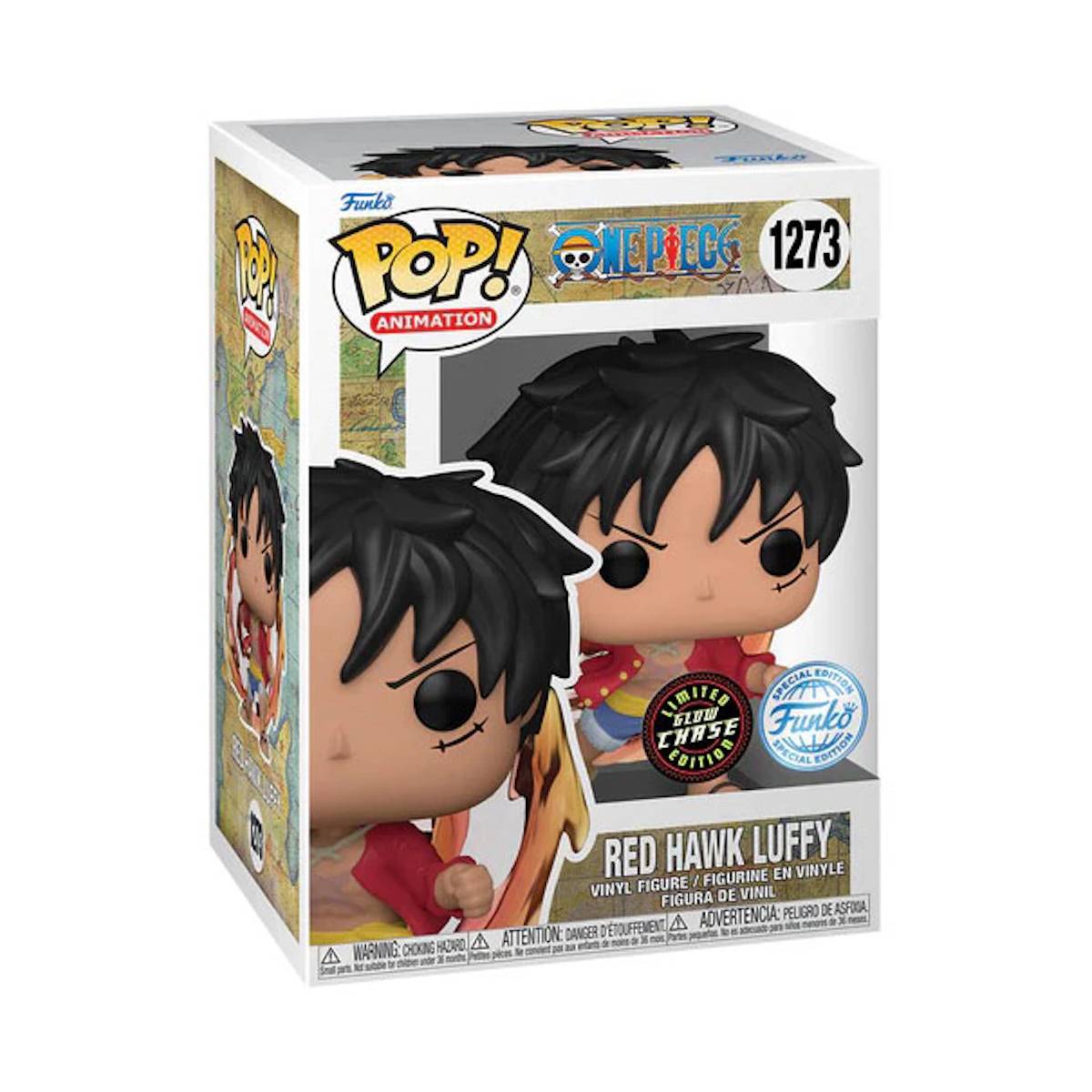 FUNKO POP ANIME ONE PIECE RED HAWK LUFFY 1273 CHASE GW