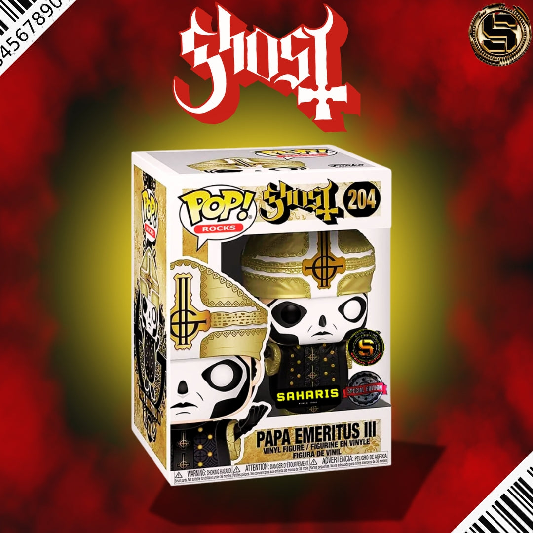 FUNKO POP ROCKS GHOST PAPA EMERITUS III 204 EXCLUSIVO SAHARIS