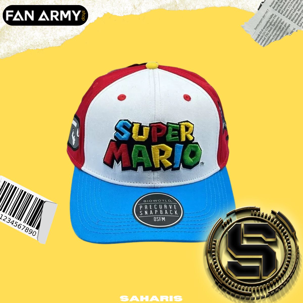 FAN ARMY GORRA SUPER MARIO BICOLOR CON LOGO