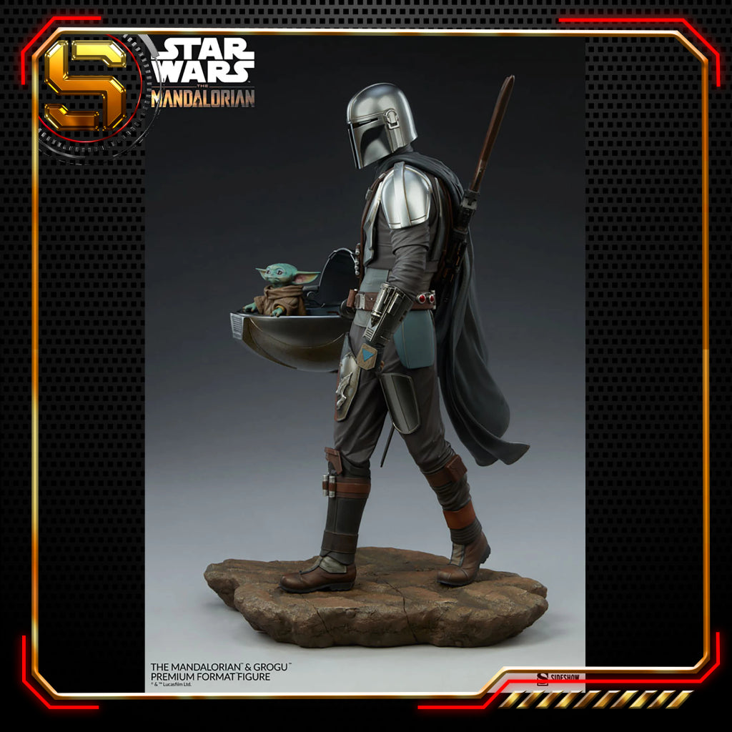 SIDESHOW STAR WARS: THE MANDALORIAN THE MANDALORIAN AND GROGU PREMIUM FORMAT FIGURE