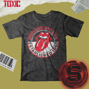 TOXIC PLAYERA ROCKS ROLLING STONES ESTABLISHED 1962