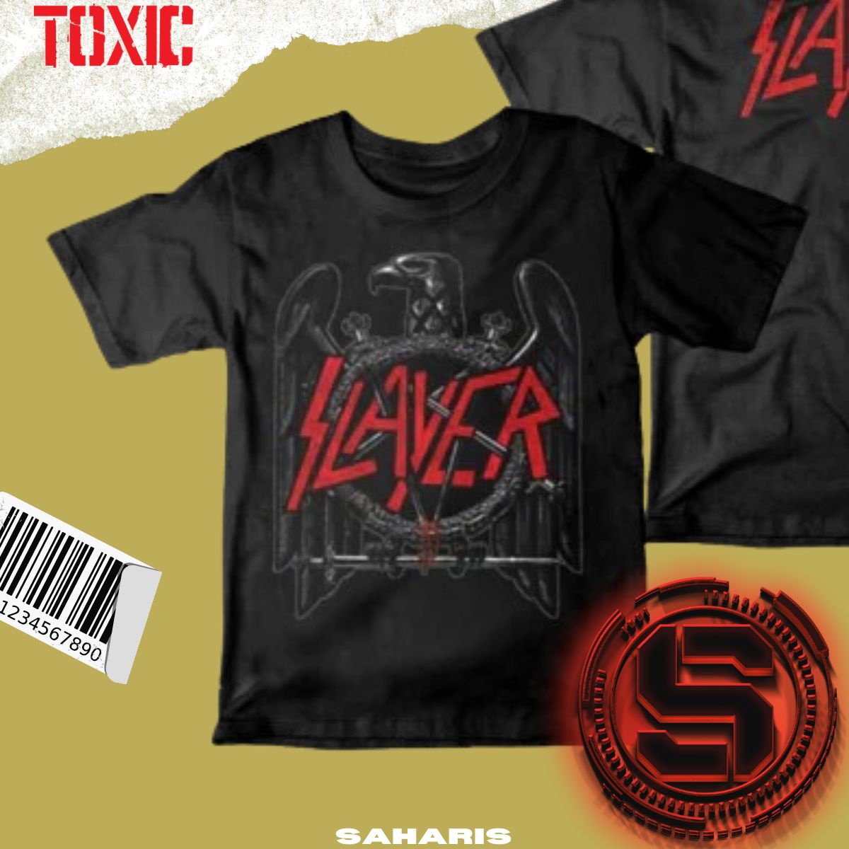 TOXIC PLAYERA SLAYER DOBLE ESTAMPADO