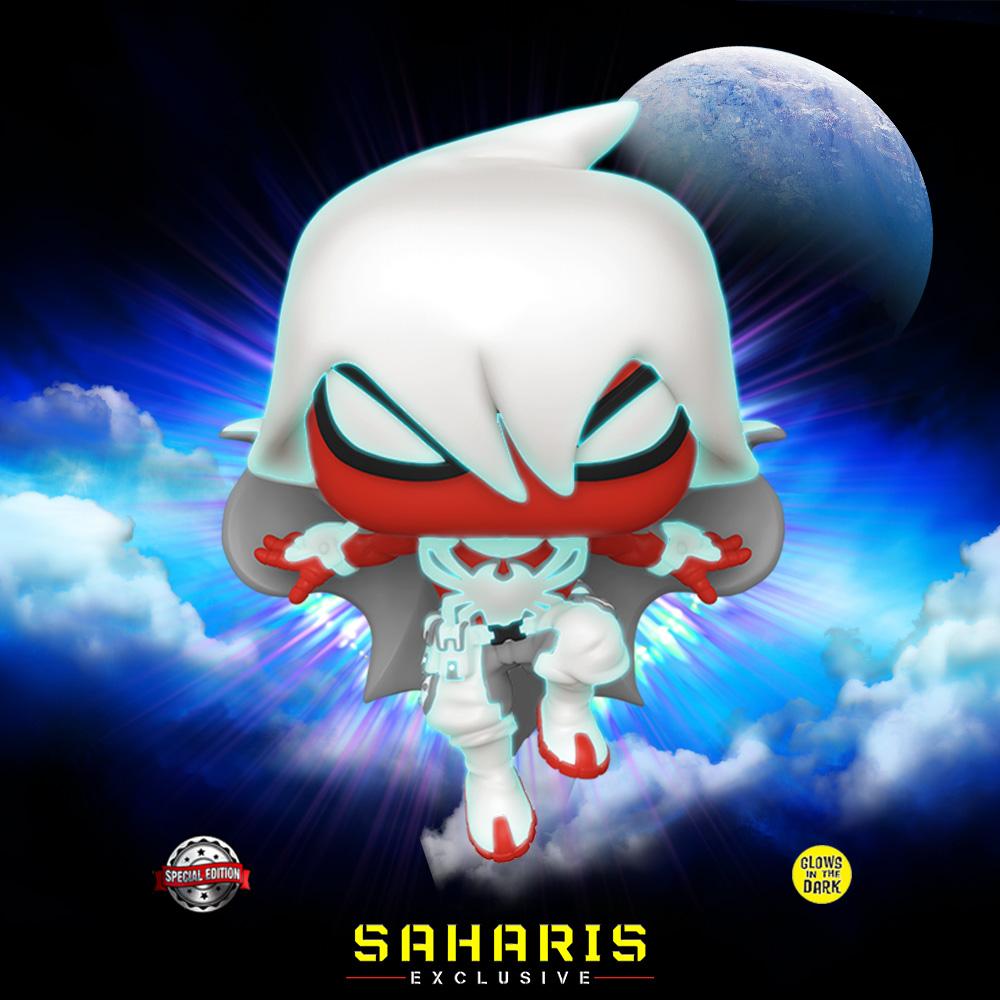 FUNKO POP MARVEL INFINITY WARPS ARACH-KNIGHT 681 EDICION ESPECIAL BRILLA EN LA OBSCURIDAD EXCLUSIVO SAHARIS